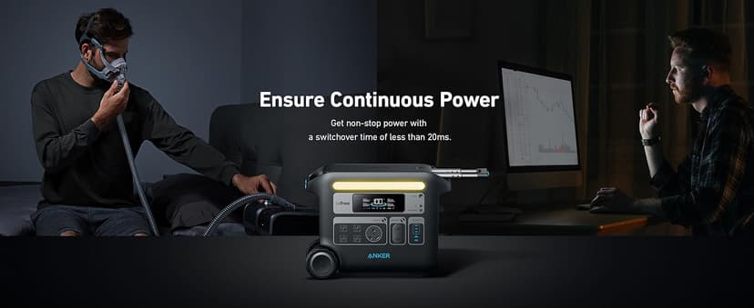 Anker SOLIX F2000 Solar Generator, 2048Wh Portable Power Station with LiFePO4 Batteries and 400W Solar Panel, GaNPrime Technology, 4 AC Outlets Up to 2400W for Home, Power Outages, Camping, and RVs