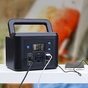 200W Portable Power Station, Powkey 120Wh/33,000mAh Power Bank with AC Outlet, 110V 6 Outputs Solar Generator External Battery Pack with LED Light for Home Use and Outdoor Camping