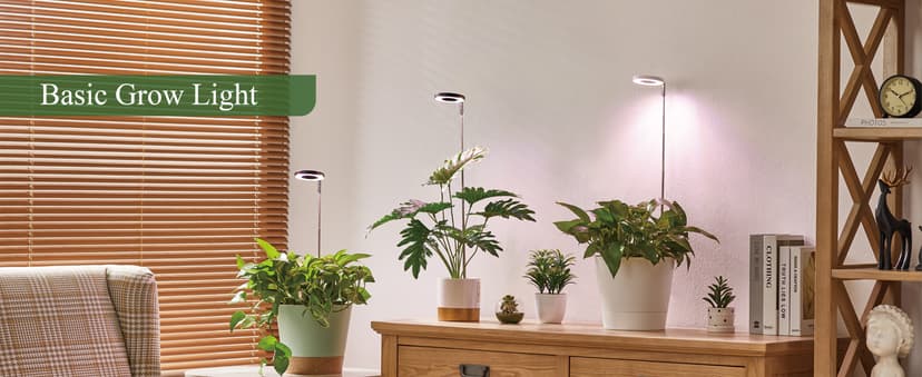 Plant Grow Light,yadoker LED Growing Light Full Spectrum for Indoor Plants,Height Adjustable, Automatic Timer, 5V Low Safe Voltage,Idea for Large Plant Light