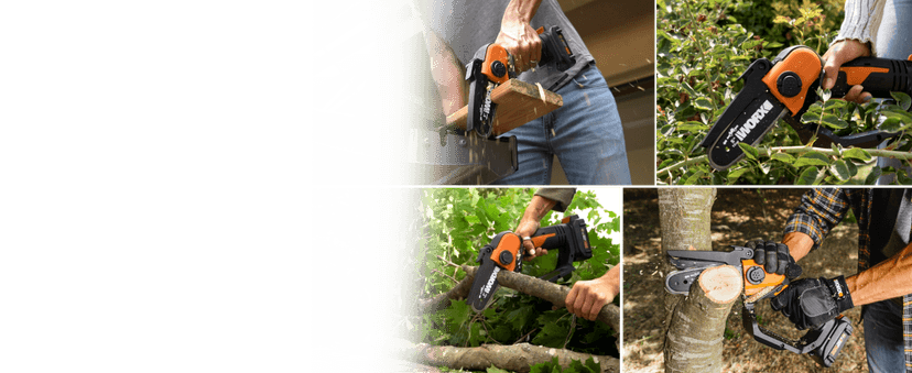 WORX WG324.9 20V Power Share 5” Cordless Pruning Saw, Bare Tool Only, Black and Orange