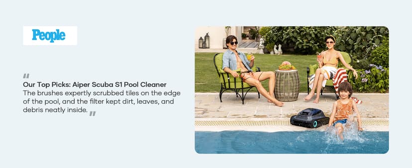 (2025 Upgrade) Aiper Scuba S1 Robotic Pool Cleaner,Wall & Waterline Cleaning,180-Min Battery Life, Ultra-fine Filtation, Smart Navigation, App Support
