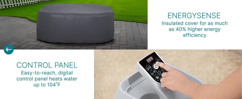 SaluSpa Hawaii EnergySense Smart AirJet Inflatable Hot Tub Spa 4-6 person with App Control