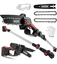 MZK 20V Cordless Tiller Cultivator with 24 Steel Tines,7.8-inch Wide Battery Powered Garden Cultivator, Mini Tiller for Gardening (2AH Battery and Charger Included)