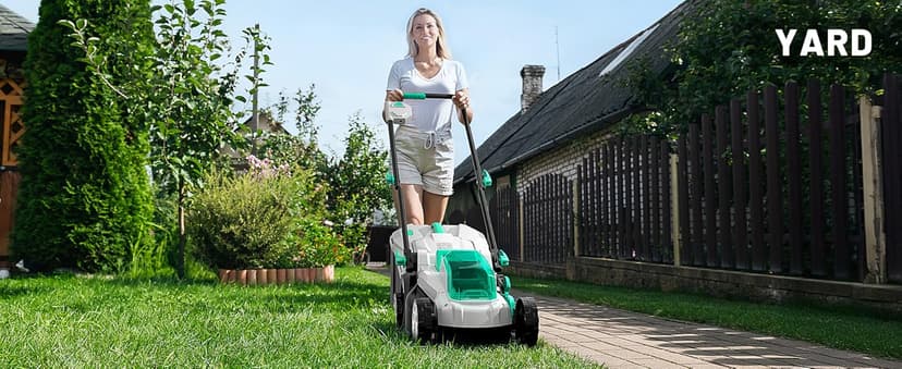 Litheli Cordless Lawn Mower 13 Inch, 5 Heights, 20V Electric Lawn Mowers for Garden, Yard and Farm, with Brushless Motor, 4.0Ah Battery & Charger Included