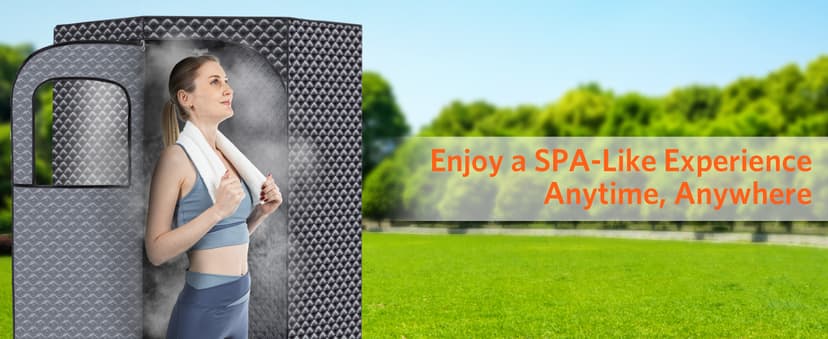 Sauna Box, Portable Steam Tent for Home Detox and Relaxation, Includes 3L Steamer, Remote Controller, Folding Chair, Adjustable Timer 1-60 Min, Large Size