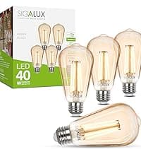 Sigalux Dimmable LED Flood Lights, BR30 Bulbs, 650LM 2700K Soft White, E26 Base, UL Listed, Pack of 6