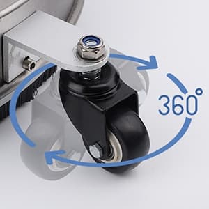 Biswing 14" Pressure Washer Surface Cleaner with 4 Wheels, Stainless Steel Power Washer Accessory for Driveways Sidewalks Patios Cleaning, 1/4" Quick Connector, 2 Extension Wand Attachments, 4000 PSI