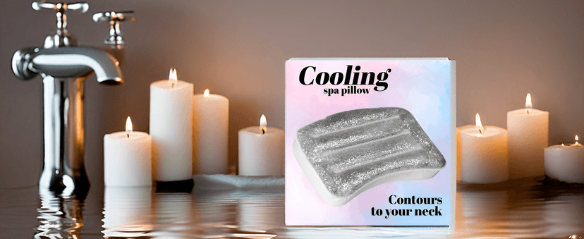 Spa Pillow with Glitter Gel - 1pc Cooling Spa Pillow for Bathtub and Hot Tub Relaxation | Luxury Bath Products & Spa Accessories for Women