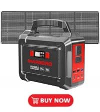 MARBERO Solar Generator 240Wh 300W Portable Power Station with Solar Panel 60W Included Backup Lithium Battery with AC Outlets for Camping Home Outdoor Emergency Hiking Travel