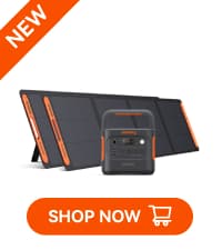 Jackery 1000 Plus Solar Generator Kit - 2528Wh Portable Power Station, 2x100W Solar Panels, 2000W Output - For RV, Camping, Emergencies