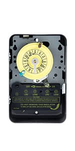 Intermatic T104 Electromechanical Timer Switch - Proven Durability, 40A Load Capacity, Versatile Scheduling, 1-12 Cycles Per Day - Manual Override, Tripper Included for Reliable Time-Based Control