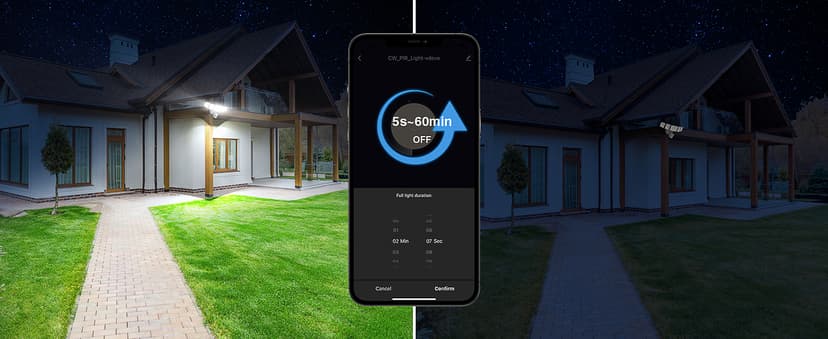 Onforu 5 Heads 65W Smart LED Security Lights Motion Sensor Outdoor, 340° Illumination WiFi Alexa Flood Light 5500LM APP Control, 2500K-6500K Exterior Motion Detector, IP65 Wall Light for Yard, White