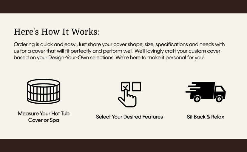 BeyondNice Custom-Made, Durable, Replacement Hot Tub & Spa Covers. 5 Year Warranty. Tapering Foam Thickness 4, 5 or 6in. Cover Sizes up to 94 inches