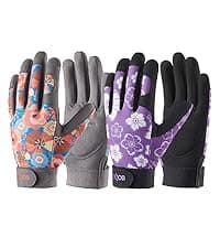 COOLJOB Thorn Proof Rose Pruning Garden Gloves for Women, Long Sleeve Padded Yard Work for Bush, Blackberry, Cactus, Heavy Duty/Puncture Resistant/Machine Washable, Medium, Yellow