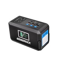 GENSROCK Portable Power Station, 110V/300W Pure Sine Wave Solar Generator, 222Wh Backup Lithium Battery With AC Outlet/QC 3.0/Type-C/LED Light for CPAP Family Emergency Outdoor Camping RV Travel.