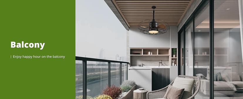 Orison Outdoor Ceiling Fans with Light, 21'' Wet Rated Outdoor Hanging Fan for Gazebo, Plug in Caged Lighting for Pergola Canopy, Hanging with Hook, 3 Color LED Light, Waterproof