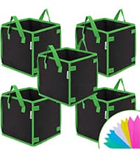 VIVOSUN 50-Pack 3 Gallon Grow Bags for Plants, Black-and-White Thick Plastic Bags for Potting Seedlings, and Rooting