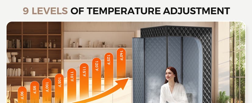 Sauna Box,Portable Sauna for Home use with Ten Aluminium foil Heating Blankets,Personal Steam Sauna with 3L Steamer, 9 Levels, Folding Chair,Extra Large Size (36 * 36 * 71inch)