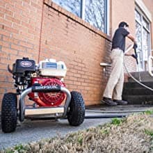 SIMPSON Cleaning ALH3425 Aluminum Series 3600 PSI Gas Pressure Washer, 2.5 GPM, Honda GX200 Engine, Includes Spray Gun and Extension Wand, 5 QC Nozzle Tips, 5/16-inch x 35-foot MorFlex Hose, 49-State