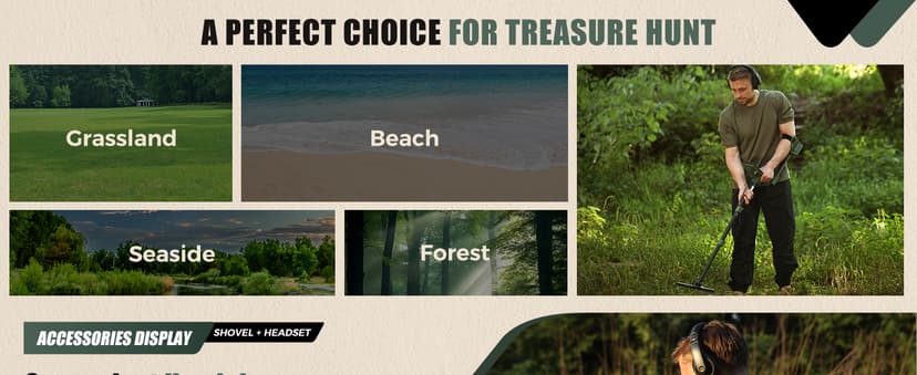 Professional Metal Detector for Adults,12" IP68 Waterproof Search Coil with LCD Backlight,5 Modes Gold Detector,Advanced DSP Chip&High Accuracy System for Beach/Gold Hunting