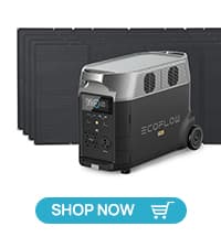 EF ECOFLOW Delta Pro Extra Battery 3600Wh, 2.7H to Full Charge, Battery Backup for Home Use, Blackout, Camping, RV