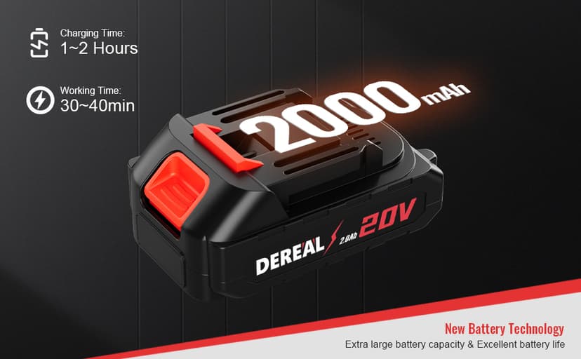 Cordless String Trimmer, Electric Weed Wacker, Weed Eater Battery Powered, 20V/2.0Ah Battery Operated, Charger, Stringless Grass Trimmer/Lawn Edger/Brush Cutter for Lawn Yard Garden