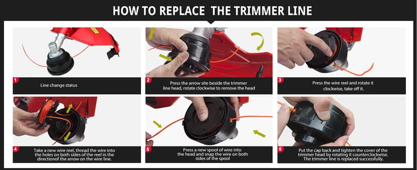 PowerSmart 4 Cycle 37cc Weed Wacker Gas Powered, 3 in 1 Detachable Straight Shaft Multipurpose Trimmer with 16" Cutting Path, 10" Brush Cutter Blade, Edger Lawn Tool for Yard, Garden