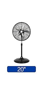 BILT HARD 12" 3-Speed High Velocity Heavy Duty Metal Floor Fan, 1680 CFM, 180-Degree Tilt, Powerful Airflow Fan for Home, Bedroom, Residential Use