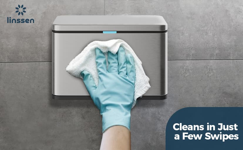 Stainless Steel Hanging Trash Can with Lid and Inner Bucket, 1 Gallon Kitchen Compost Bin for Counter Top, Under Sink or Wall Mount, Small Garbage Can for Cupboard/Bathroom/Bedroom/RV