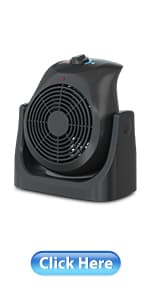 LifePlus 2 in 1 Heater Fan Combo, Portable Cooling Desk Fan, Air Circulator Fan 45° Tilt, 2 Wind Speeds, 1500W Overheat Protection Personal Small Floor for Home Office White