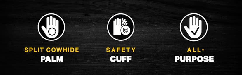 Wells Lamont 2 Pair Pack Men's Leather Work Gloves with Heavy Duty Reinforced Palms, Large (4006N-WNW) , Grey