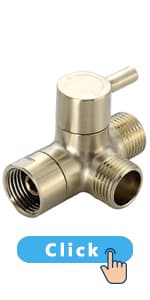 Little World Shower Arm Diverter Valve - 3 Way Shower Diverter Valve, G1/2 Solid Brass Fixed Spray System Diverter for Universal Hand Held Showerhead (Brushed Nickel)