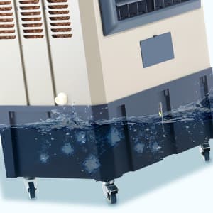 41" Swamp Cooler, 4800 CFM Evaporative Air Cooler with 10.6 Gallon Water Tank, Portable Outdoor Air Conditioner with 3 Ice Pack, 110° Oscillation, 3 Speed for Garage, Yard, Commercial Use