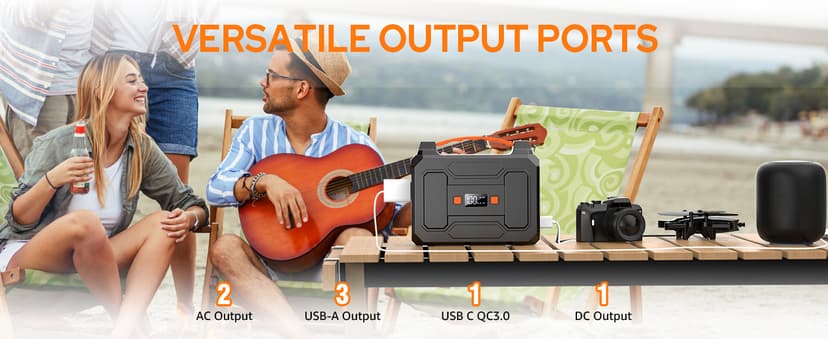 Solar Powered Generator 200W Peak/100W Rated, Portable Solar Generator Power Station with Solar Panels 40W Included, 146Wh Solar Power Bank with AC Outlet 110V for Home Use Camping Outdoor Adventure