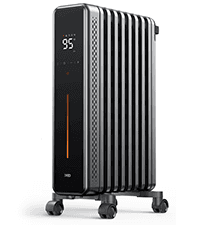 Dreo Oil Filled Radiator, Electric Radiant Heaters for indoor use Large Room with Remote Control, Child Lock, 4 Modes, Overheat & Tip-Over Protection, 24h Timer, Digital Thermostat, Quiet, 1500W