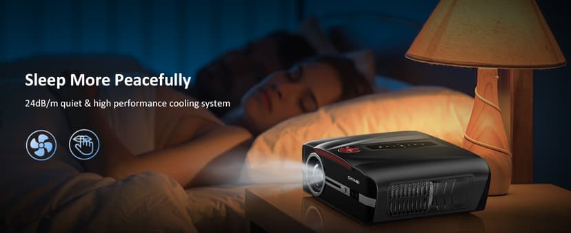 Daylight Projector 4K Ultra HD 1800 High ANSI Smart Home Theater with WiFi 6, Bluetooth, NFC, Streaming Apps, Bright Daytime Proyector, HDR10+, Auto Focus, HDMI 2.1 ARC USB for Movie Video Gaming CIVE