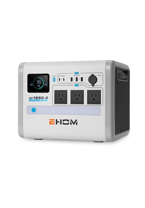 EHOM Portable Power Station 350W (Peak 700W), EP350 299Wh Solar Generator with 120V Pure Sine Wave AC/USB/Car Outlets, Backup Lithium Battery Generator for CPAP Outdoor RV Camping Emergency Blackout