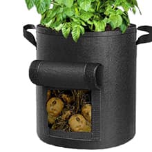 4 Packs 10 Gallon Potato Grow Bags, Heavy Duty Nonwoven Fabric Pots with Handles for Planting Vegetables, Flowers