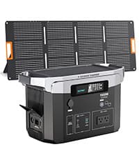 Solar Generator 1024Wh Portable Power Station with Solar Panel Included, LiFePO4 (LFP) Battery, with 120V AC Outlet for RV Camping Outdoor Home Emergency Backup, Fast Charging