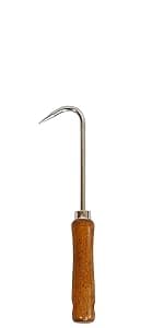 Japanese Garden Trowel Heavy Duty Japanese Steel with Wood Handle, Garden Transplanter Tool for Digging, Scooping, Transplanting, Made in Japan, Large Silver