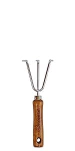 Japanese Garden Trowel Heavy Duty Japanese Steel with Wood Handle, Garden Transplanter Tool for Digging, Scooping, Transplanting, Made in Japan, Large Silver