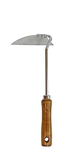 Japanese Garden Trowel Heavy Duty Japanese Steel with Wood Handle, Garden Transplanter Tool for Digging, Scooping, Transplanting, Made in Japan, Large Silver