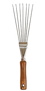 Japanese Garden Trowel Heavy Duty Japanese Steel with Wood Handle, Garden Transplanter Tool for Digging, Scooping, Transplanting, Made in Japan, Large Silver