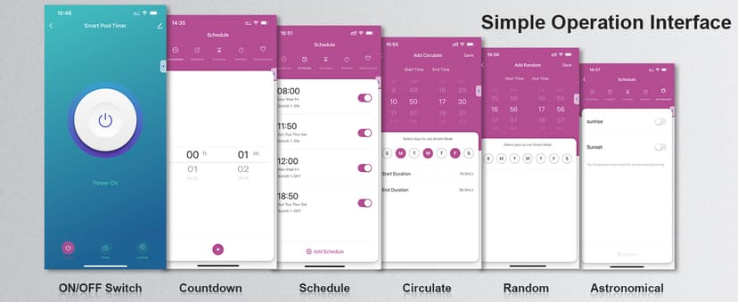 Suraielec Pool Timer, WiFi Smart Pool Pump Timer, 120, 240, 277 VAC, 40 AMP, Outdoor Heavy Duty Metal Casing Pool Control, Wireless Electric Switch Box for Pumps, Water Heater, Spa, Light