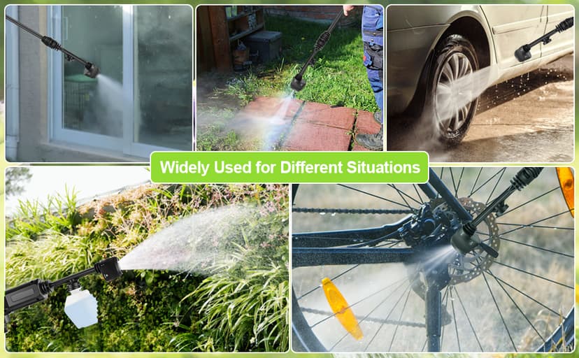 Cordless Pressure Washer for DeWalt 20V Max Battery, Portable Cordless Power Washer 1000PSI, Handheld Car Pressure Washer with 6-in-1 Nozzle for Patio Car Floor Fence Deck Indoor(Tool Only)