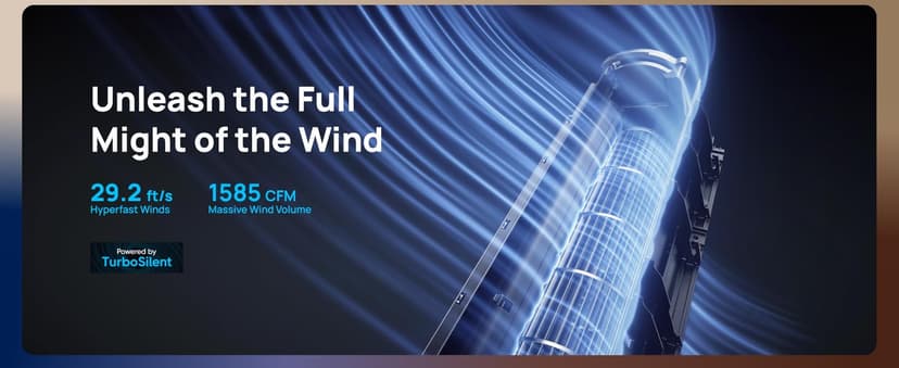 Dreo Tower Fan and Heater Combo, 29.2ft/s Standing Fans for Bedroom, 17 Levels, 6 Modes, 120° Oscillation, 42 Inch, 12H Timer, 25dB Quiet, with Remote, for Office, Large Room, Silver