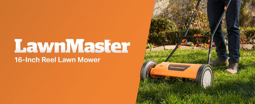 LawnMaster LMRM1602 Push Reel Lawn Mower 16-Inch 5-Blade