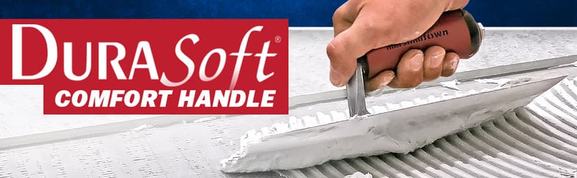 MARSHALLTOWN Standard Notched Trowel, Square Notch, 6x6x6 mm Notch Size, DuraSoft Left-Handed, Flooring and Tiling, Tile Tool, Made in the USA, 702SDL