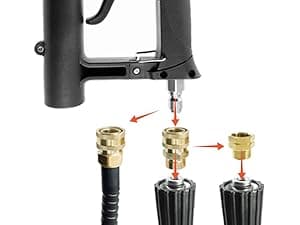 janz 24 FT, Aluminum Telescoping Pressure Washer Wand with 2 Pressure Washer Extension Wands,Gutter Cleaner Attachment, 7 Spray Nozzle Tips, 2 Hose Inlet Adapters, Pivoting Coupler and Support Harness