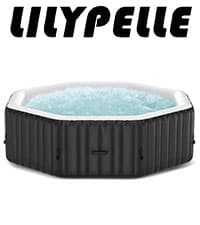 LILYPELLE 2-4 Person Inflatable Hot Tub, Portable Large Round Hottub with 120 Bubble Jets, Outdoor Spa Set Included Heater Pump, Filter and Spa Cover, 72" X 72" X 25"